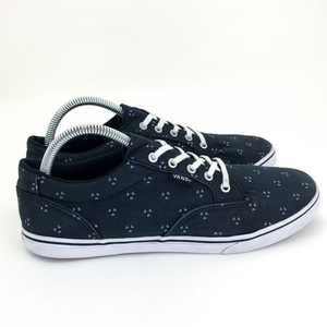 Vans Off The Wall Women's Size 10 Sneakers Navy Blue Canva Lace up Low Top Skate